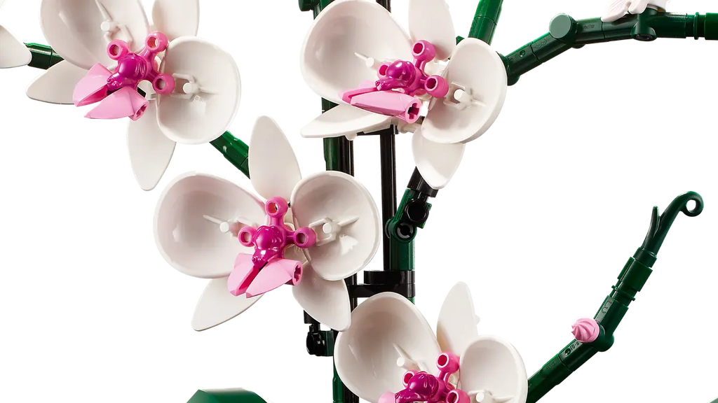 LEGO Orchidee 10311 - Gedetailleerd model van een elegante orchidee met kleurrijke bloemen en verfijnde bouwstenen voor een stijlvolle en decoratieve uitstraling