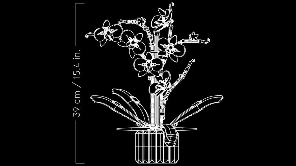 LEGO Orchidee 10311 - Gedetailleerd model van een elegante orchidee met kleurrijke bloemen en verfijnde bouwstenen voor een stijlvolle en decoratieve uitstraling