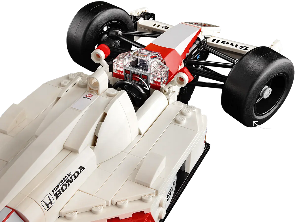 LEGO McLaren MP4/4 en Ayrton Senna 10330 - Gedetailleerd model van de iconische McLaren MP4/4 racewagen en een figuur van Ayrton Senna, met authentieke kenmerken uit de Formule 1