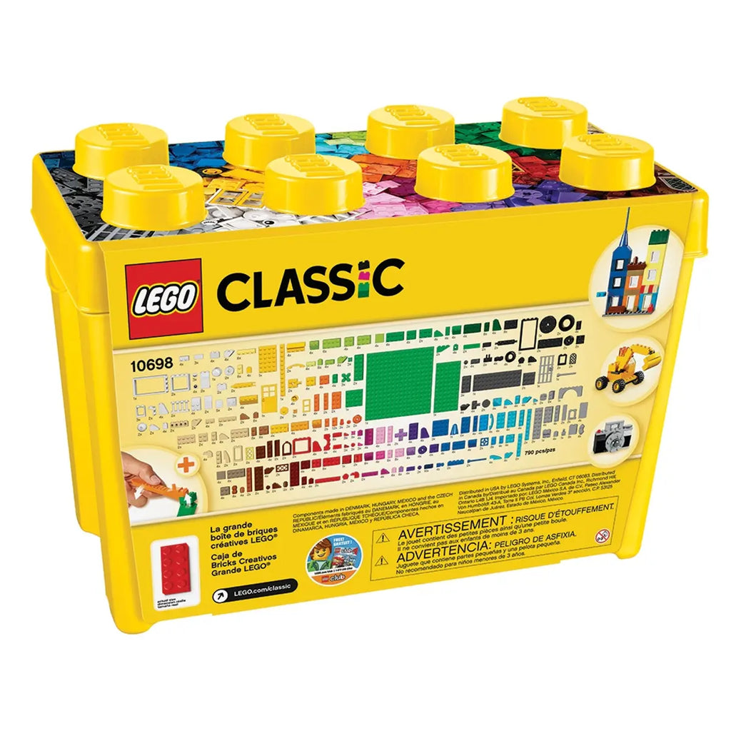 LEGO® Classic Creatieve grote opbergdoos 10698 - Veelzijdige opbergdoos gevuld met een breed scala aan kleurrijke LEGO® bouwstenen voor creatieve en educatieve bouwprojecten