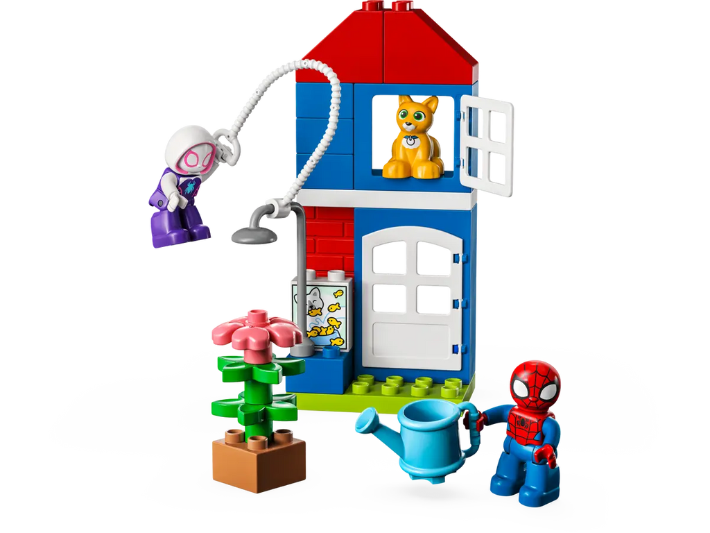 LEGO Spider-Man's House 10995 - Speels model van Spider-Man's huis met kleurrijke bouwstenen en herkenbare details uit de Spider-Man wereld, ideaal voor jonge fans