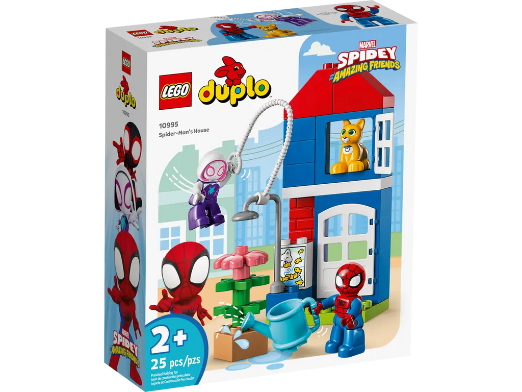 LEGO Spider-Man's House 10995 - Speels model van Spider-Man's huis met kleurrijke bouwstenen en herkenbare details uit de Spider-Man wereld, ideaal voor jonge fans