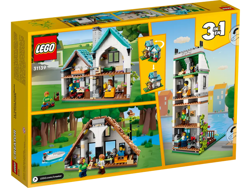 LEGO Cozy House 31139 - Schattig model van een knus huis met kleurrijke bouwstenen en gezellige details, perfect voor het bouwen van een comfortabele woning