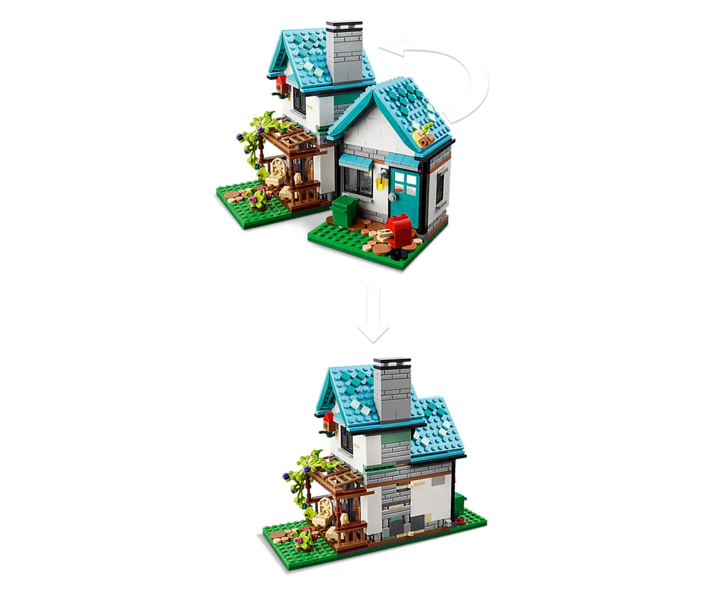 LEGO Cozy House 31139 - Schattig model van een knus huis met kleurrijke bouwstenen en gezellige details, perfect voor het bouwen van een comfortabele woning