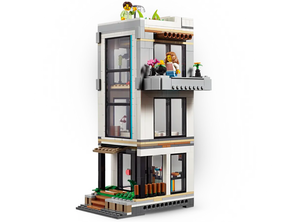 LEGO Modern House 31153 - Stijlvol model van een modern huis met veelzijdige bouwstenen en realistische details voor een eigentijdse woning