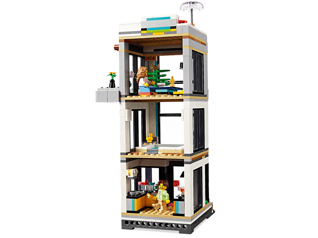 LEGO Modern House 31153 - Stijlvol model van een modern huis met veelzijdige bouwstenen en realistische details voor een eigentijdse woning