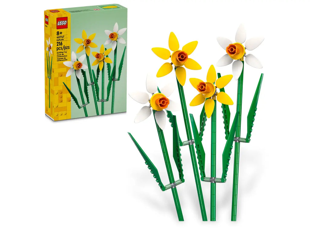 LEGO Daffodils 40747 - Gedetailleerd model van narcissen met kleurrijke bouwstenen en verfijnde details, ideaal voor een decoratieve en natuurlijke uitstraling