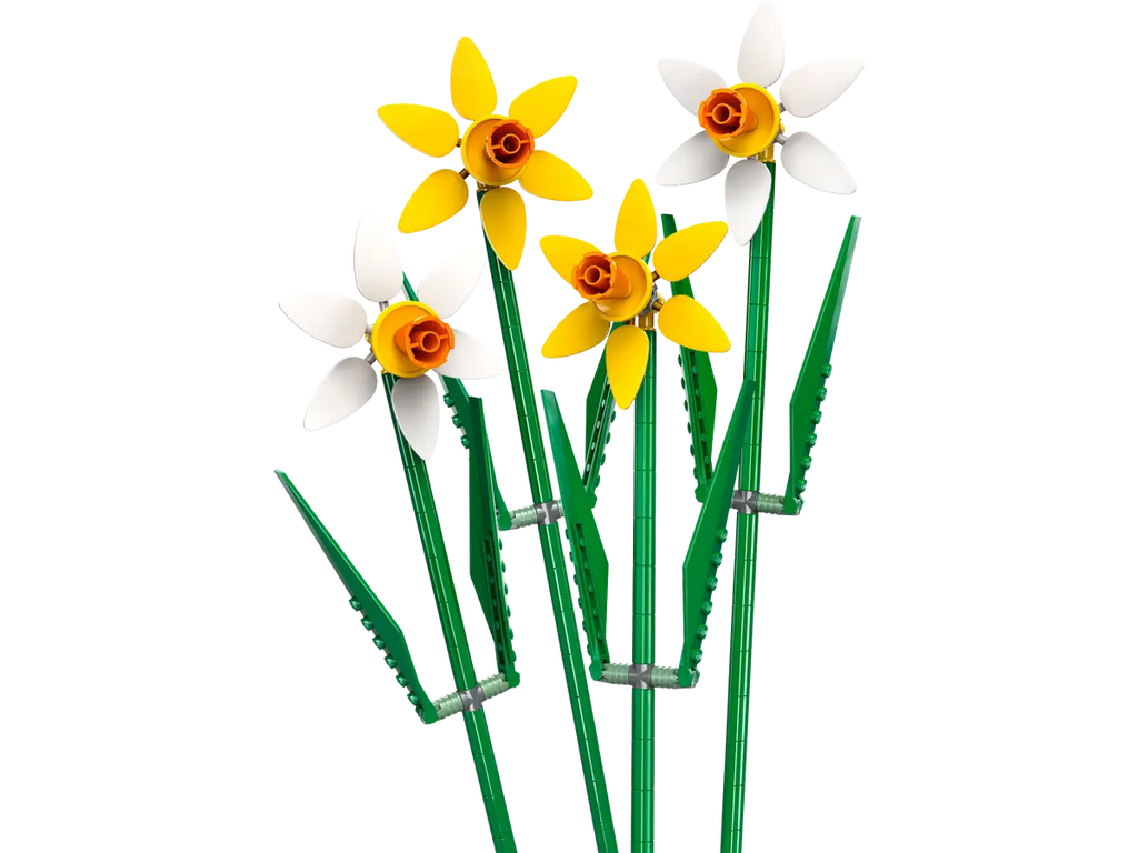 LEGO Daffodils 40747 - Gedetailleerd model van narcissen met kleurrijke bouwstenen en verfijnde details, ideaal voor een decoratieve en natuurlijke uitstraling