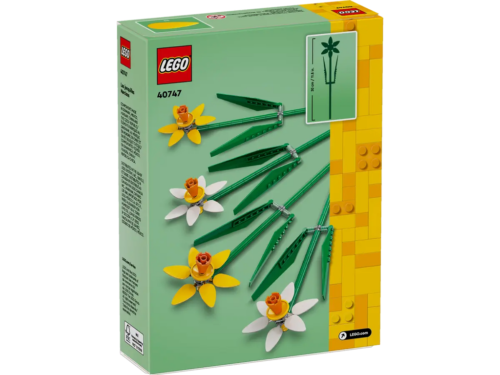 LEGO Daffodils 40747 - Gedetailleerd model van narcissen met kleurrijke bouwstenen en verfijnde details, ideaal voor een decoratieve en natuurlijke uitstraling