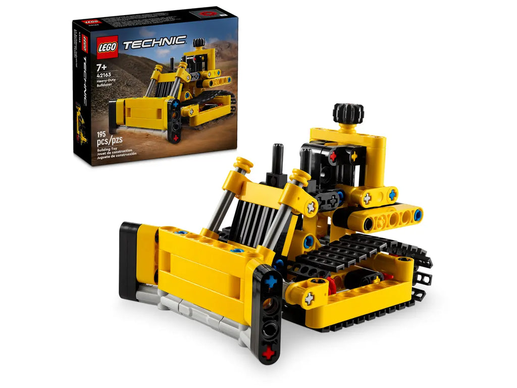 LEGO Heavy-Duty Bulldozer 42163 - Robuust model van een zware bulldozer met gedetailleerde bouwstenen en functionele kenmerken voor realistische bouwactiviteiten