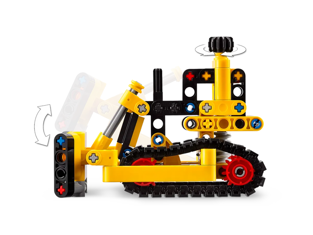 LEGO Heavy-Duty Bulldozer 42163 - Robuust model van een zware bulldozer met gedetailleerde bouwstenen en functionele kenmerken voor realistische bouwactiviteiten