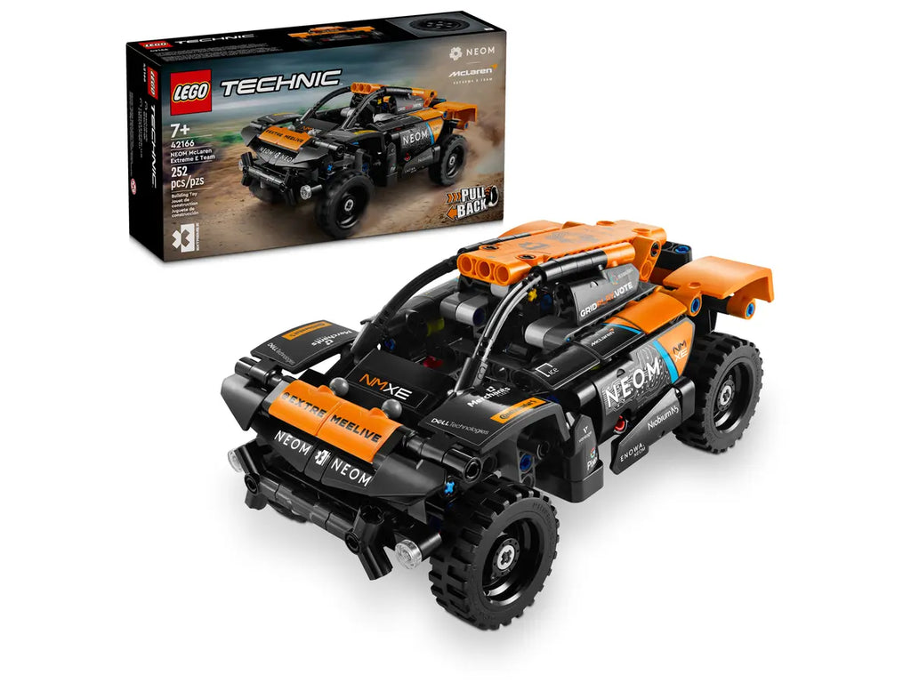 LEGO NEOM McLaren Extreme E Race Car 42166 - Gedetailleerd model van de NEOM McLaren Extreme E racewagen met robuuste bouwstenen en realistische kenmerken voor off-road races