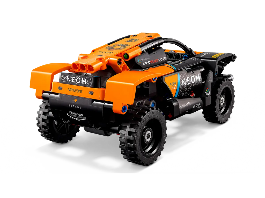 LEGO NEOM McLaren Extreme E Race Car 42166 - Gedetailleerd model van de NEOM McLaren Extreme E racewagen met robuuste bouwstenen en realistische kenmerken voor off-road races