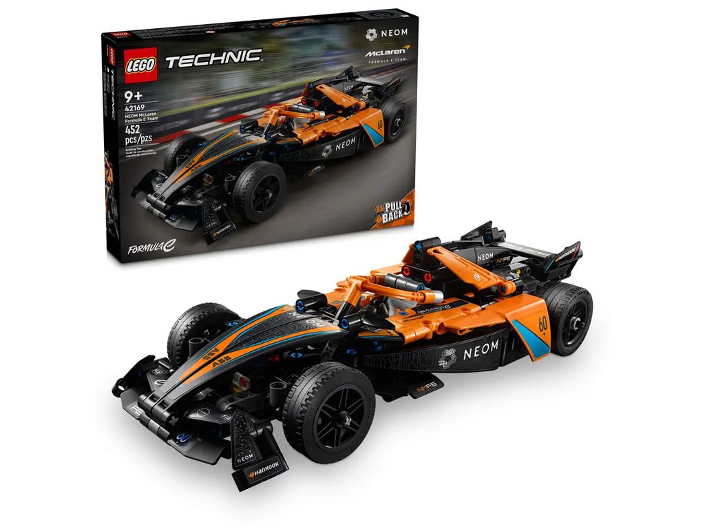 LEGO NEOM McLaren Formula E-Race Car 42169 - Gedetailleerd model van de NEOM McLaren Formula E-racewagen met aerodynamische bouwstenen en realistische kenmerken voor elektrische racen