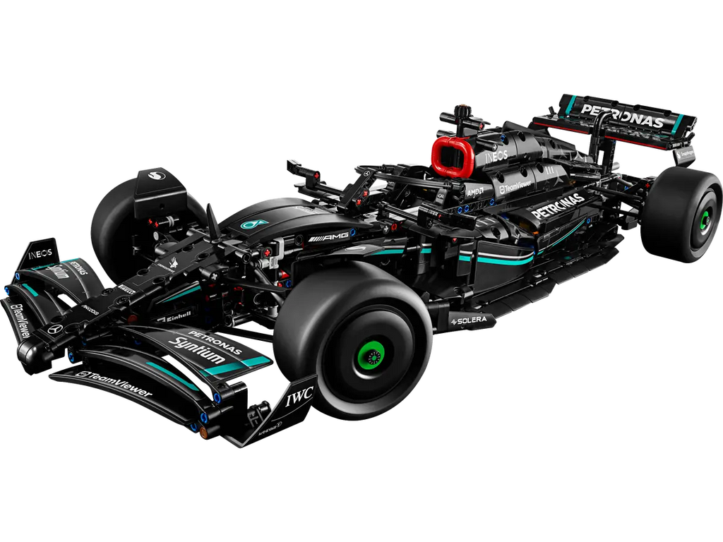 LEGO Mercedes-AMG F1 W14 E Performance 42171 - Gedetailleerd model van een racewagen met een aerodynamisch ontwerp en opvallende kleuren