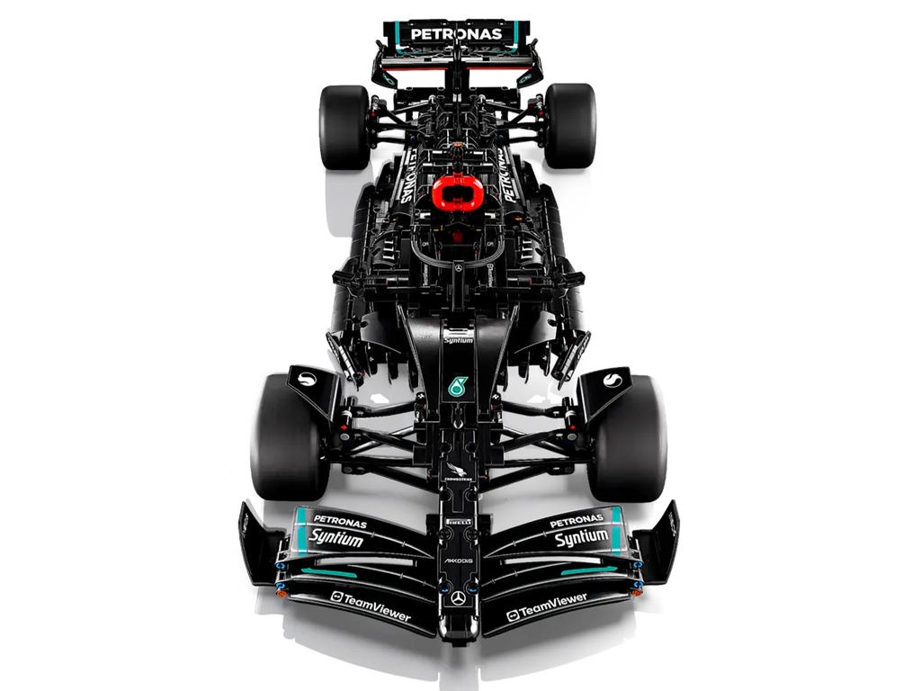 LEGO Mercedes-AMG F1 W14 E Performance 42171 - Gedetailleerd model van een racewagen met een aerodynamisch ontwerp en opvallende kleuren