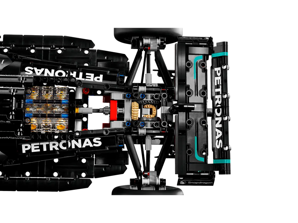 LEGO Mercedes-AMG F1 W14 E Performance 42171 - Gedetailleerd model van een racewagen met een aerodynamisch ontwerp en opvallende kleuren