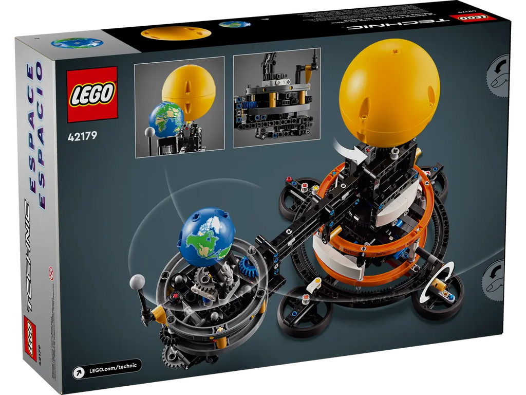 LEGO De aarde en de maan in beweging 42179 - Interactief model van de aarde en de maan met mechanische onderdelen voor een realistische beweging en educatieve details