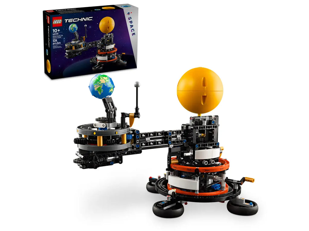 LEGO De aarde en de maan in beweging 42179 - Interactief model van de aarde en de maan met mechanische onderdelen voor een realistische beweging en educatieve details