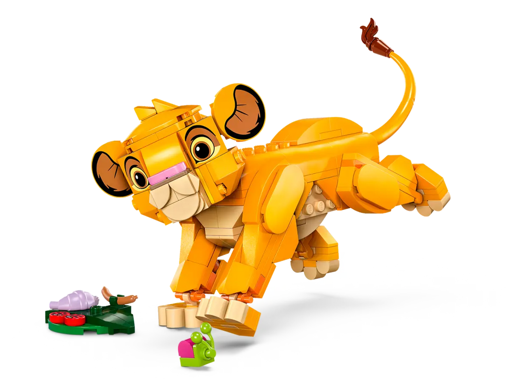 LEGO Simba de Leeuwenkoning als welp 43243 - Schattig model van Simba als welp met gedetailleerde bouwstenen en kleurrijke elementen uit de Leeuwenkoning