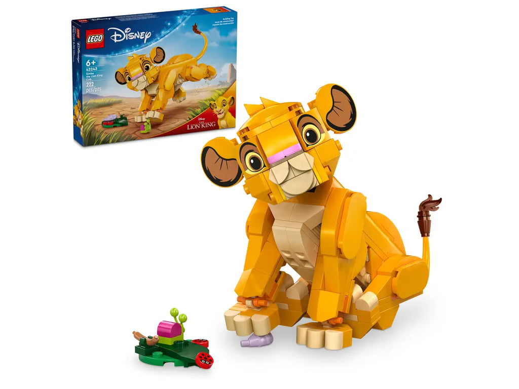 LEGO Simba de Leeuwenkoning als welp 43243 - Schattig model van Simba als welp met gedetailleerde bouwstenen en kleurrijke elementen uit de Leeuwenkoning