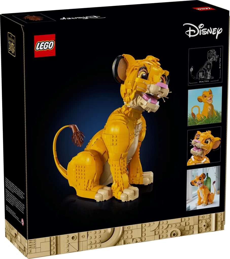 LEGO Jonge Simba de Leeuwenkoning 43247 - Schattig model van jonge Simba met kleurrijke bouwstenen en speelse details uit de Leeuwenkoning