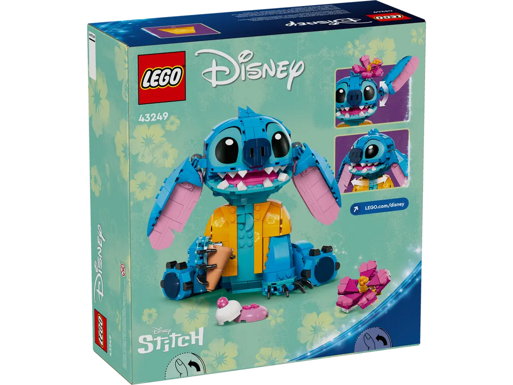 LEGO Stitch 43249 - Schattig model van Stitch uit de populaire film Lilo & Stitch, met gedetailleerde bouwstenen en levendige kleuren, perfect voor fans van het karakter